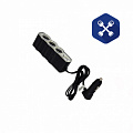 Разветвитель прикуривателя 12/24В на 3 гнезда и USB (0.5А) ("AutoStandart")