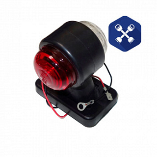 Фонарь габаритный задний (диодный) красно-белый ("ЕВРОСВЕТ")