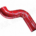 Патрубок интеркулера SHAANXI дв.WEICHAI WP10 (ф=110 мм, L=650 мм) изогнутый (силикон) ("SHAANXI")