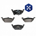 Колодка тормозная Volkswagen, SKODA, Audi передняя (дисковые тормоза) (4 шт) с датчиком ("BREMBO")
