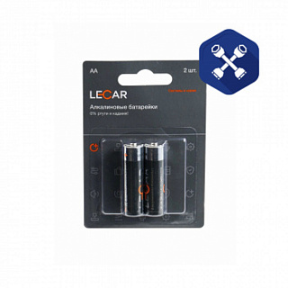 Батарейка пальчиковая AA / LR6 (2 шт) ("LECAR")