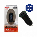 Зарядное устройство в прикуриватель USB 2.0 (1 порт, 2.4А, черное) ("AVS")