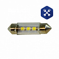 Лампа C5W 12V светодиодная (36 мм) 5000K (3 диода) ("МАЯК")