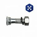 Болт М16х 55х2.0 среднего ножа (гайка+гровер) ЧТЗ Т-170, Б-10М, Б-11, Б-12, Б-14 (ООО "ТЕХТРОН-ТТ")