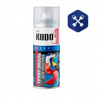 Автоэмаль (520 мл) серая для пластика ("KUDO")
