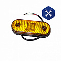 Фонарь габаритный боковой (желтый) (светодиод) (провод) 24В маркерный ("Альтернатива")