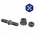 Шпилька колеса FAW L=120 мм, М20х1.5-М22х1.5 передняя с гайками ("FAW")
