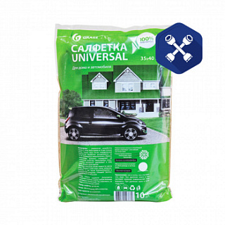 Салфетка (10шт) 35х40 микрофибра ("GRASS")