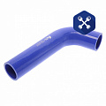 Патрубок радиатора УАЗ нижний угловой (ф=44 мм, L=90/200 мм) силикон ("MEGAPOWER")