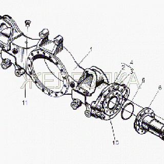 Картер моста МЗКТ заднего/среднего