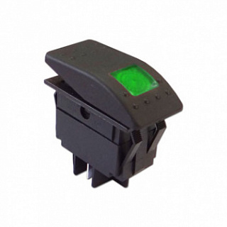 Переключатель клавишный зеленый (ЗАО "ЭНЕРГОМАШ")