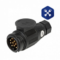 Разъем прицепа электрический (вилка) (13 контактов) пластик Евро ("Airline")