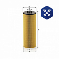 Фильтр масляный МАЗ дв.Mercedes-Benz НU12 140X (H=314 мм, ф=57/122 мм) ("MANN FILTER")