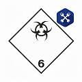 Наклейка "Инфекционные Вещества" класс 6.2 (300х300 мм) (ООО "МОСПРОМЗНАК")