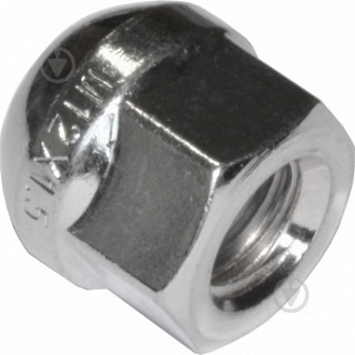 Гайка колеса М12х1.5 открытая, сфера, ключ17 (хром)