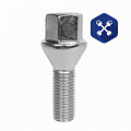 Болт колеса М12х26х1.5 с юбкой конус, ключ 17 (хром) ("STARLEKS")