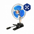 Вентилятор 12В (прищепка, решетка металл ф=15 см) (ГК "АТ")