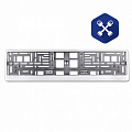 Рамка под номерной знак (нижняя защелка, хром) ("AVS")