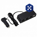 Разветвитель прикуривателя 12/24В на 3 гнезда и 2 USB (0.5А) ("AutoStandart")