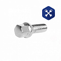 Болт колеса М14х33х1.5 с юбкой сфера, ключ 17  (хром)