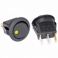Переключатель клавишный 12В 16А ON-OFF желтый