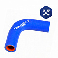 Рукав установки подогревателя Камаз (L=80/80 мм, ф=18 мм) угловой 90° (силикон) ("Motorist")
