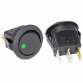 Переключатель клавишный 12В 16А ON-OFF зеленый
