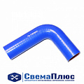 Патрубок радиатора МТЗ верхний угловой (ф=38 мм, L=90/125 мм) силикон ("Motorist")