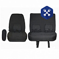 Чехол сиденья ГАЗель-Next 3-х местная, ГАЗон-Next (жаккард черный) ("Россия")