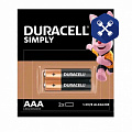 Батарейка мизинчиковая AAА / LR03-MN2400 SIMPLY (2 шт) ("DURACELL")