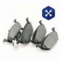 Колодка тормозная Volkswagen, SKODA, Audi передняя (дисковые тормоза) (4 шт) с датчиком ("IBERIS")*