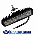 Фара светодиодная 12/24В  (6 диодов) 18W Flood 6.5"